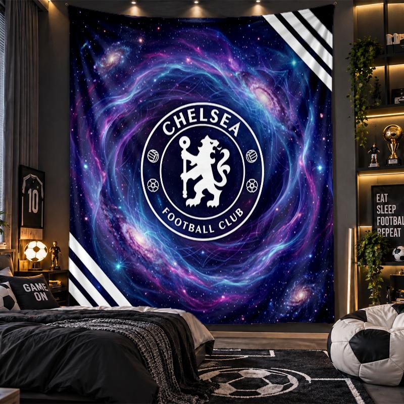 Arazzo da Appendere alla Parete Stampa Chelsea FC Tessuto per Soggiorno Camera da Letto Decorazione per la Casa