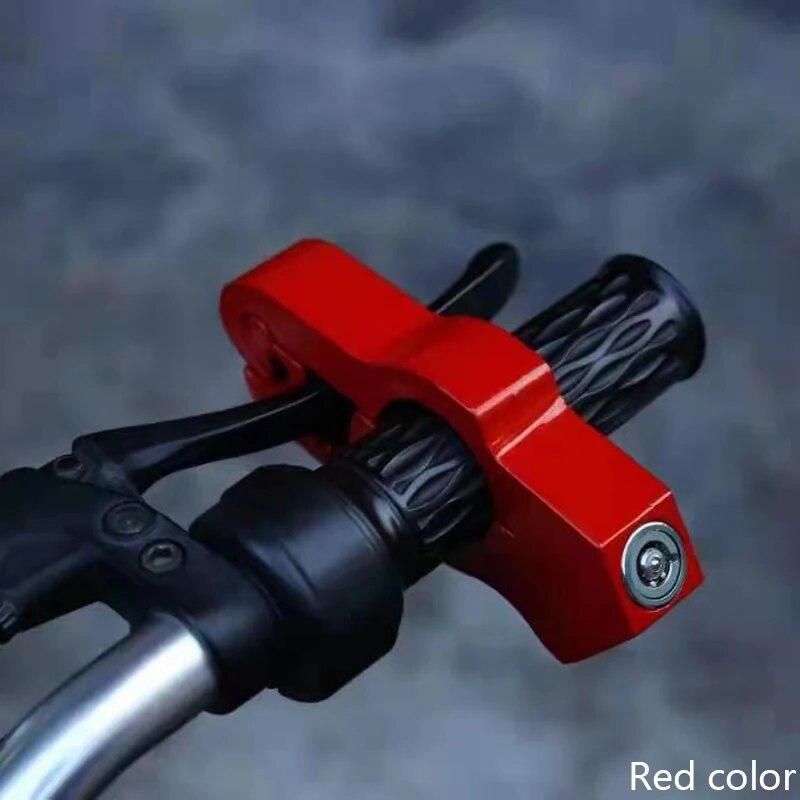 2 Keys Motorcycle Handlebar Anti-Theft Lock Aluminum Alloy Electric Vehicle Solid Imitation Steel Lock for Bike Security