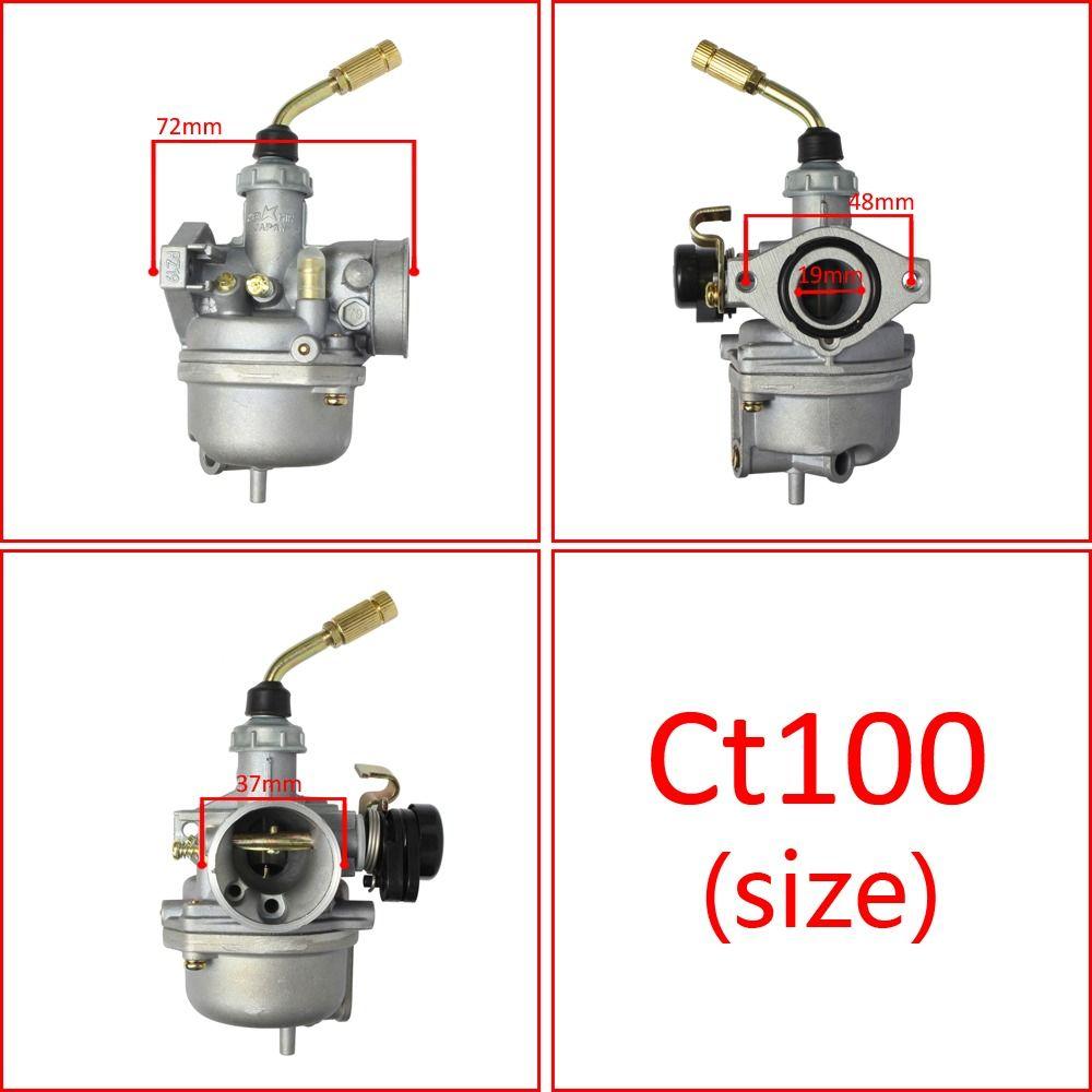 19mm Motorcycle Carburator Precision Replacement Spare Parts Aluminum Alloy Original Fuel System for CT100 / BAJAJ100