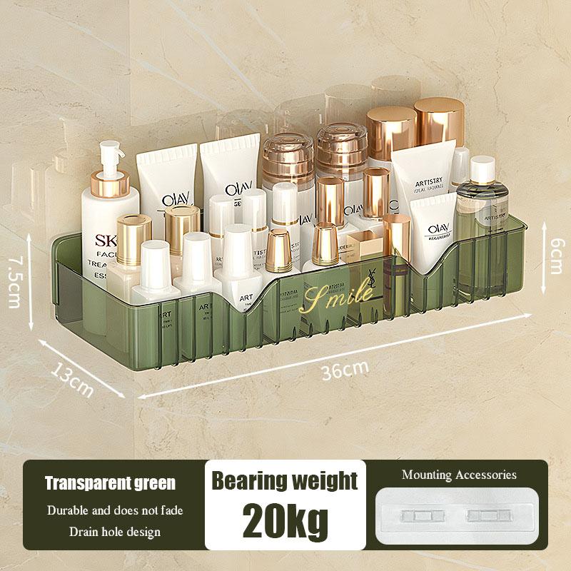 Wall-mounted Bathroom Shelves Light Luxury Toilet Storage Rack Shower Shampoo Holder No-Drill Corner Shelf Bathroom Accessories