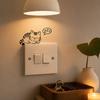 Yangyizhi Lichtschalterplatten-Aufkleber, Cartoon Schläfriges Kätzchen Aufkleber, Niedliche Wandaufkleber für Schalter, Steckdosen, Schlafzimmer, Wohnzimmer