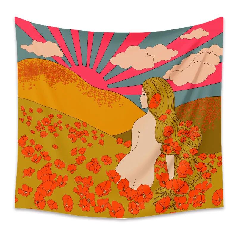Psychedelic Sunset Tapestry Vibrant Art for Living Room Boho Style Enhance Your Space with Colorful and Inspirational Vibes