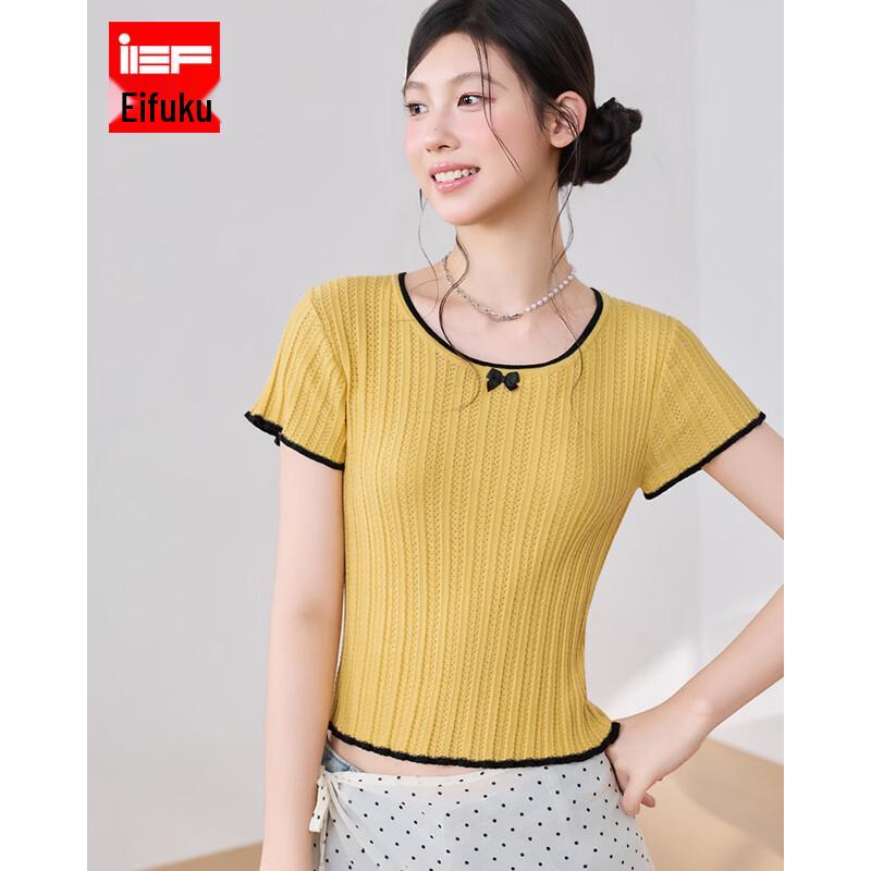 IEF Women s Sweet Bowknot Knit Top One Size