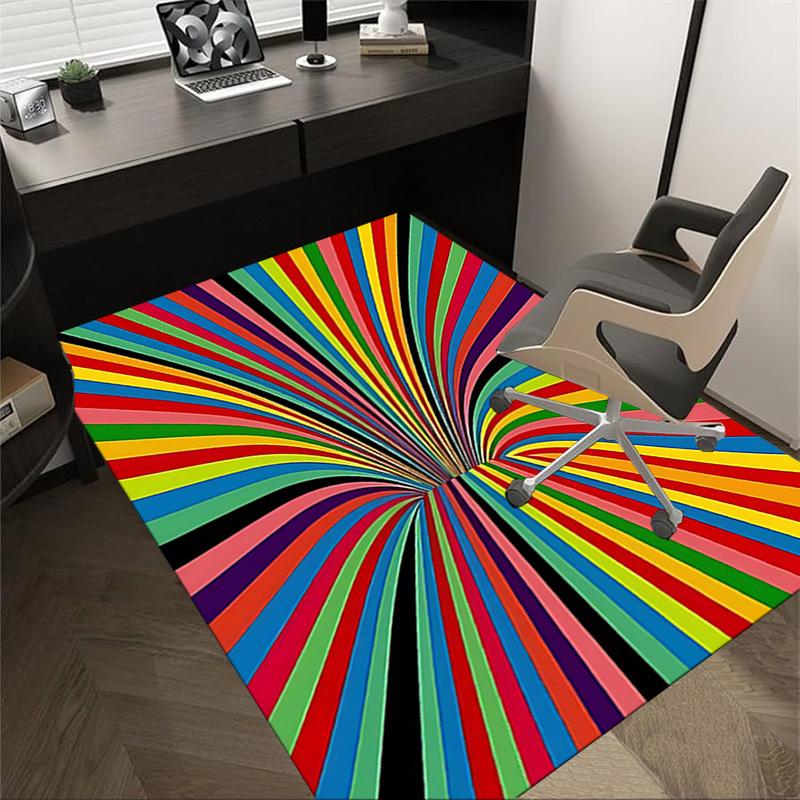 

1PC Colorful Stripes Extra Large Non-Slip Floor carpet, Office, family, bedroom, Studio - Large Area Rug Indoor Rugs, Vibrant Colors-W248 60cm by 90cm