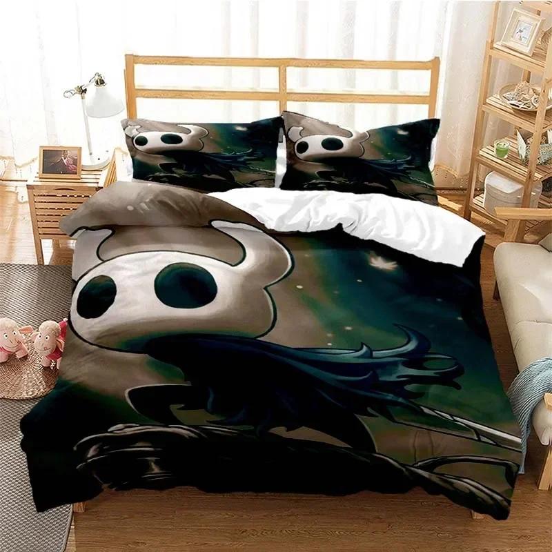 3-teiliges Hollow Knight 3D-Druck Bettwäscheset  Bequemes Set Raumdekoration Heimtextil Hollow Knights Geschenk Bettbezugset