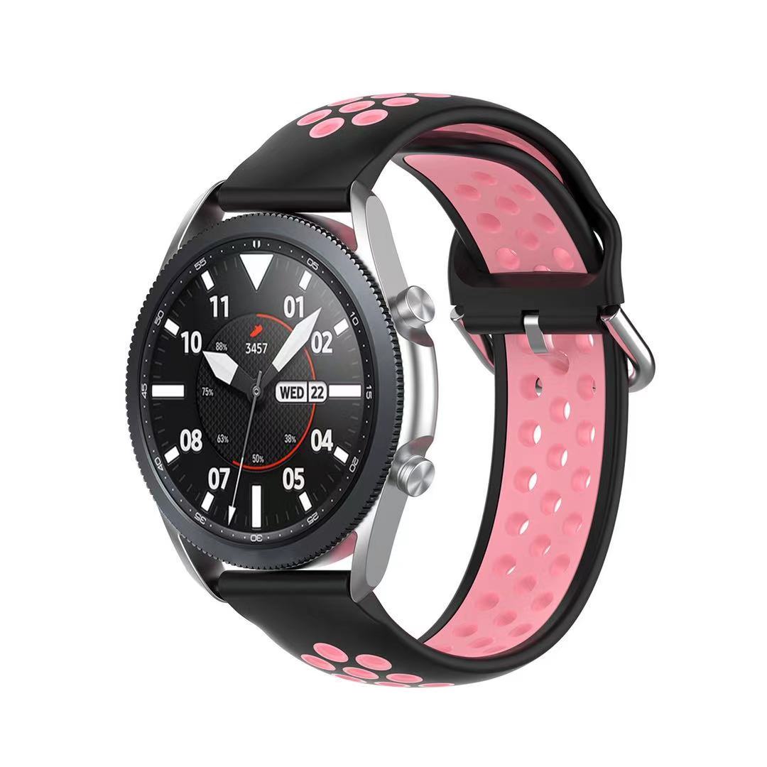 

Silicone strap for Samsung watch 46mm Active 2 42mm/Huawei watch GT2/Amazfit bip Two-tone replacement strap for Samsung watch 3 For Samsung 46mm
