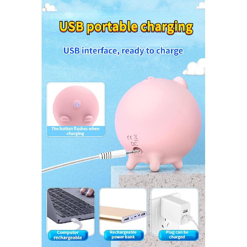 10 Frequency Cute Pig Sucker Vibrator Nipple Clitoris Sucking Breast Massager Female Masturbation Orgasm Supplies Adult Sex