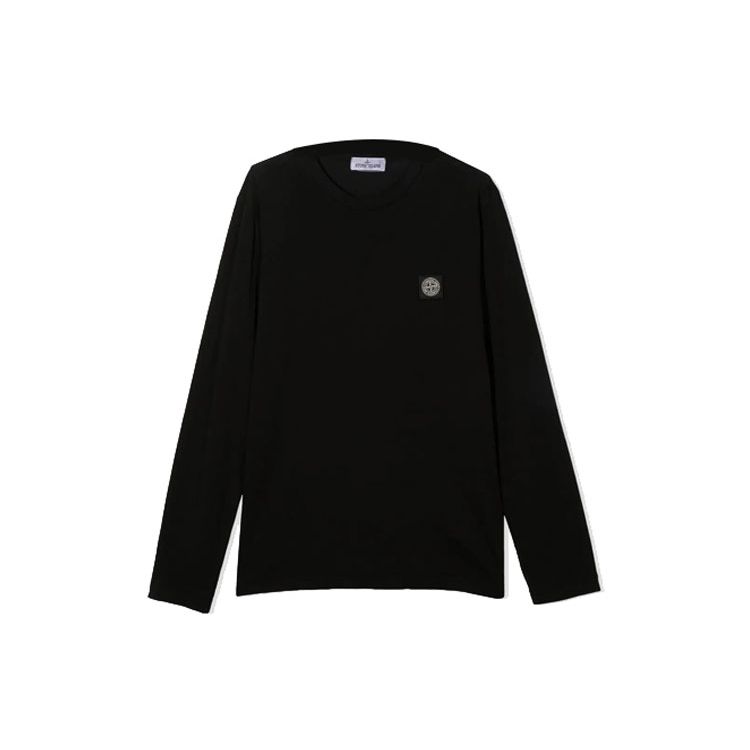 STONE ISLAND Long Sleeve T-Shirt Solid Color Print Kids Tops 781620447-V0029