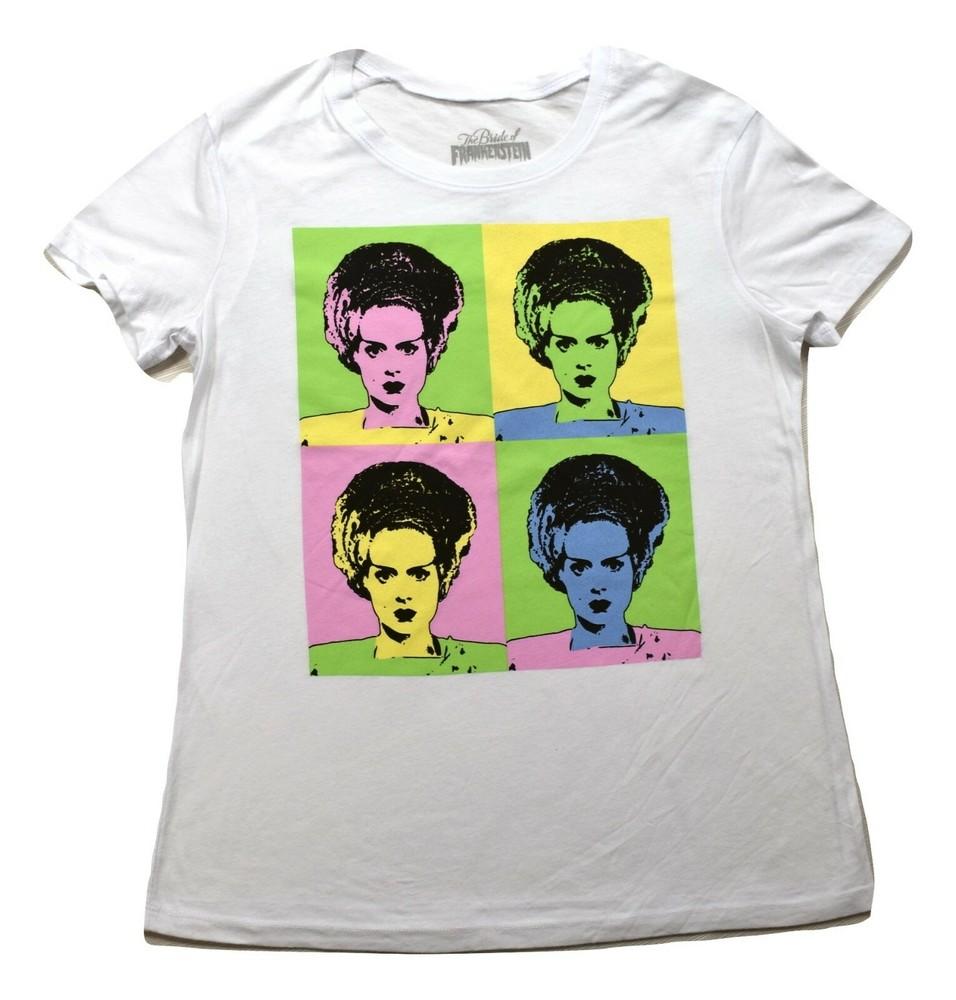 The Bride of Frankenstein Womens White Tee Shirt New