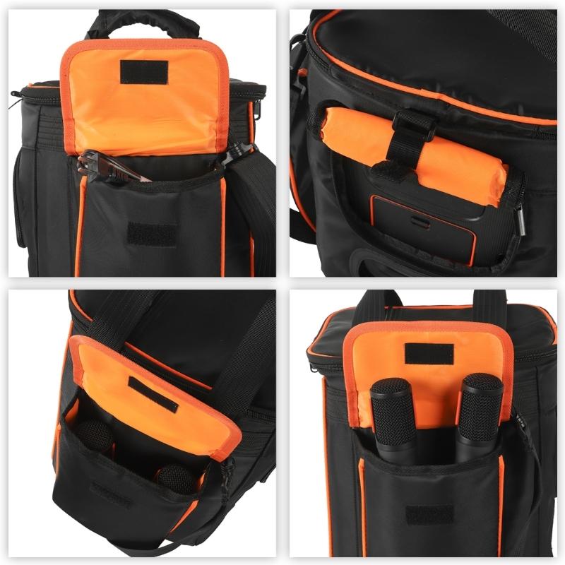 Protective Storage Bag for Encore2 Portable Speaker Case Holder With Adjustable Shoulder Strap And Multiple Pockets