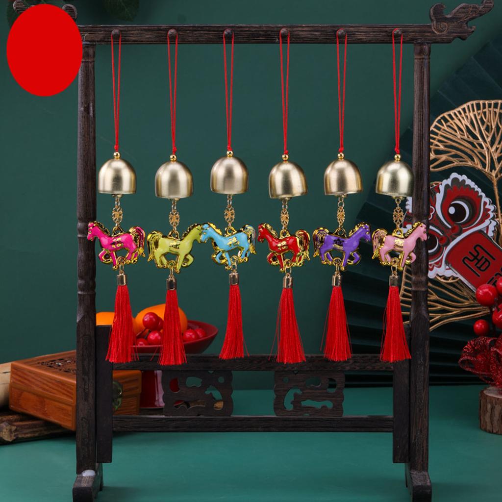 Car Hanging Ornament Chinese New Years 2026 Horse Pendant Charm with Tassels fengshui Ornament for Car Home Decorations