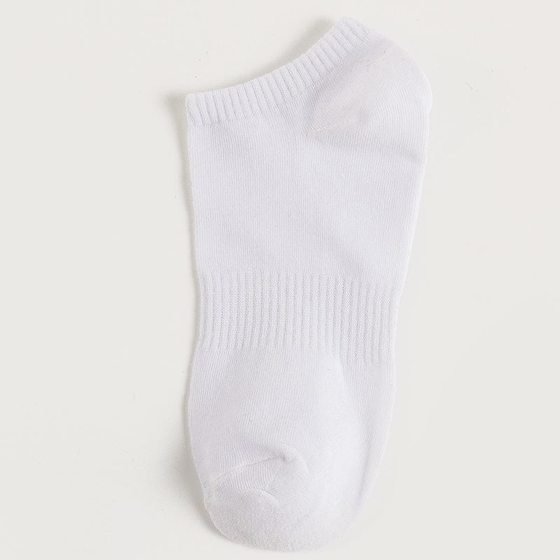 Unisex Black & White High-Elastic Mid-Calf Sports Cotton Socks