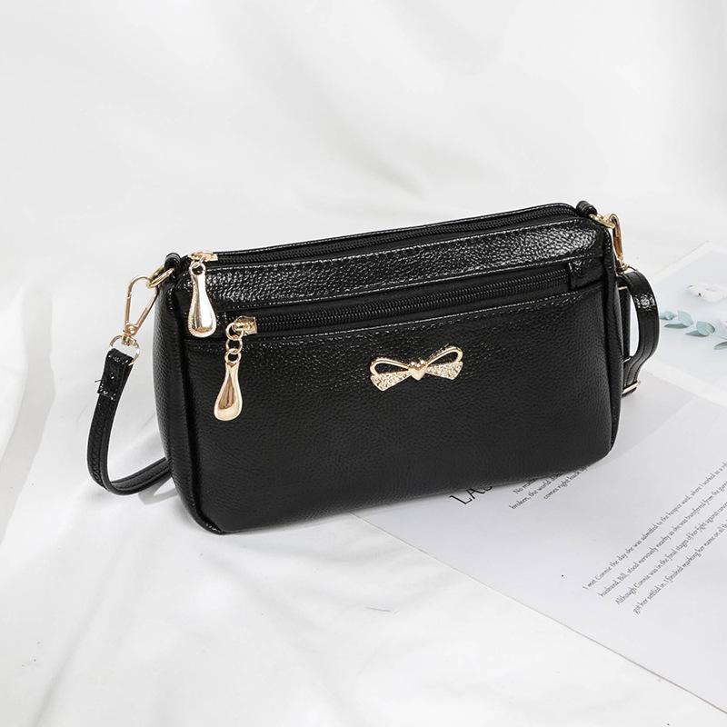 

Женская сумка кроссбоди через плечо большой вместимости в корейском стиле - Повседневная весенняя мода для мам среднего возраста чёрный