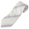 [Fortuna Tokyo] Necktie FT-T12. Horizon Nishijin-ori Wedding Tie (with pocket square) Men's Silver Necktie (Blade width 8cm, Length 142cm)