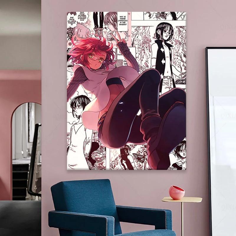 Massivholzrahmen Gowther Sieben Todsünden Cartoon-Figur Nähte Comics Heimdekoration Leinwandgemälde Wohnzimmer Dekor Kunstposter