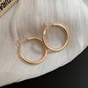 Silver Needle Round Earrings European and American Simple Fashion Cold Wind Earrings Personality Temperament Earrings Light Luxury High Sense