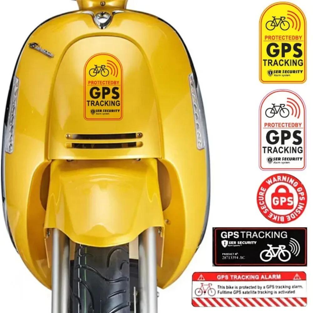 1Set Bike Anti-Theft Warning Sticker - GPS Tracking Reflective Waterproof, Universal for Bicycle/Scooter/Motorcycle