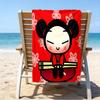 proof beach towel with a Pucca3 pattern - soft,absorbent,quick-drying,machine washable - perfect for swimming,camping,bathing