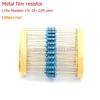 100PCS/LOT 1/4W 1R~22M 1% Metal Film Resistor 100R 220R 1K 1.5K 2.2K 4.7K 10K 22K 47K 100K 100 220 1K5 2K2 4K7 Ohm Resistance