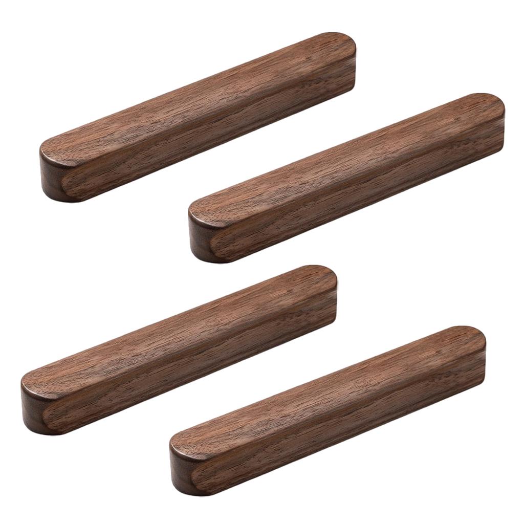 4PCS Natural Wooden Furniture Handle Nordic Kitchen Cabinets Pulls Handles Cabinets and Drawers Dresser Knobs Long Wardrobe Pull
