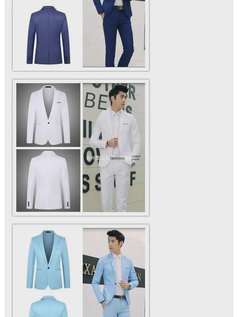 Men's Plus Size Slim Fit Suit Jacket - Lightweight, Solid Color, Multi-color Options.