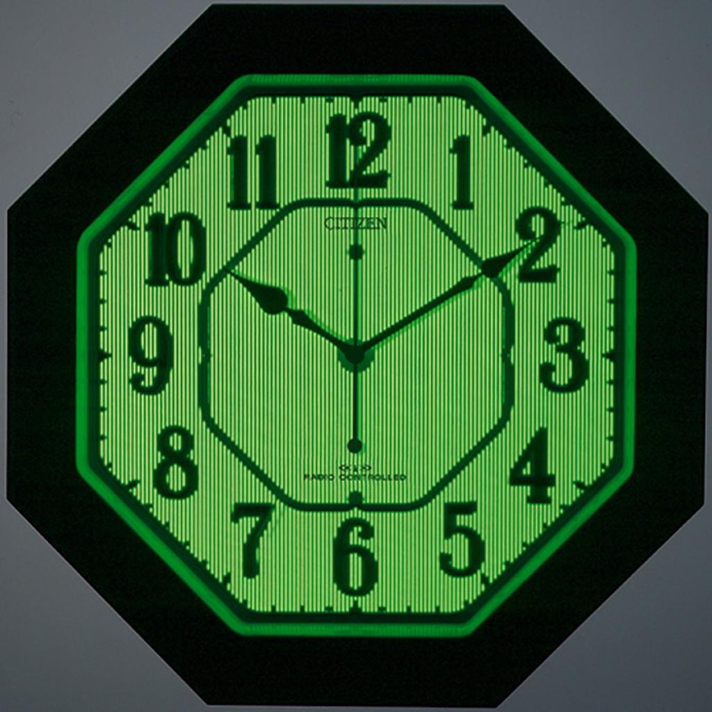 RHYTHM Citizen Wall Clock Radio Controlled Clock Analog High Brightness Full Luminous Octagonal Wood Brown CITIZEN Nemrina Look 4MY645-006