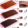 Lashprofessor Maro Închis Extensii de Gene Individuale Curl L L/M/J Curl Volum Clasic Extensii de Gene Culoare Maro Cașmir