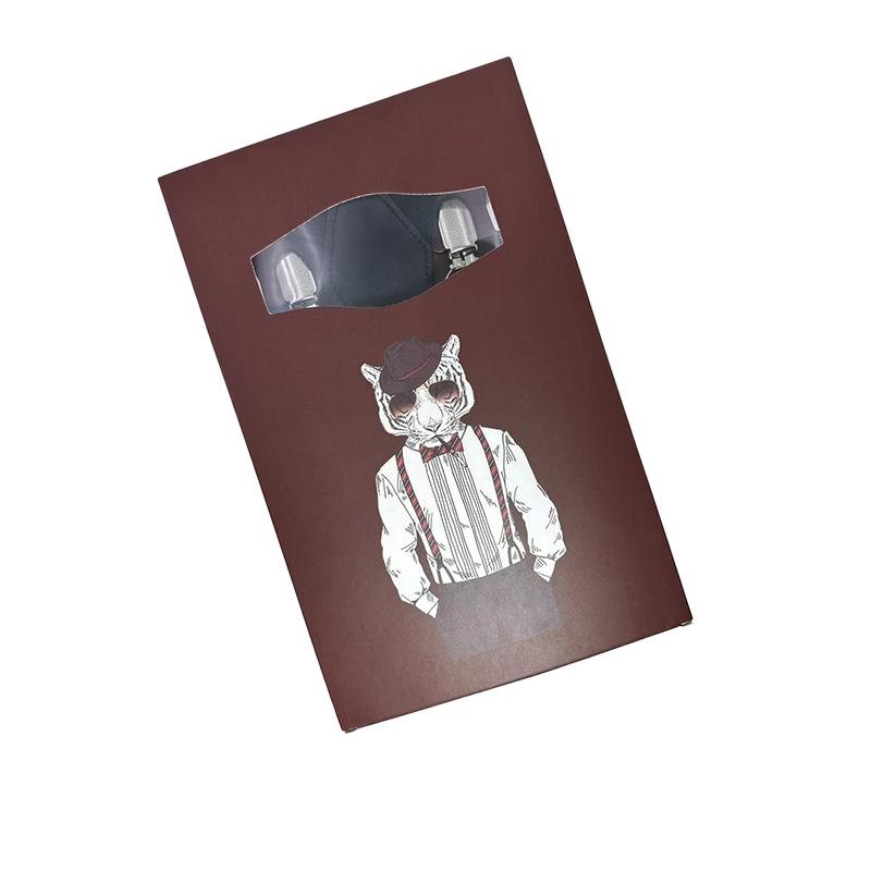 6 Clips Men'S Suspender Belt, Strap Thickened Elastic Belt, High-Quality Hardware Accessories