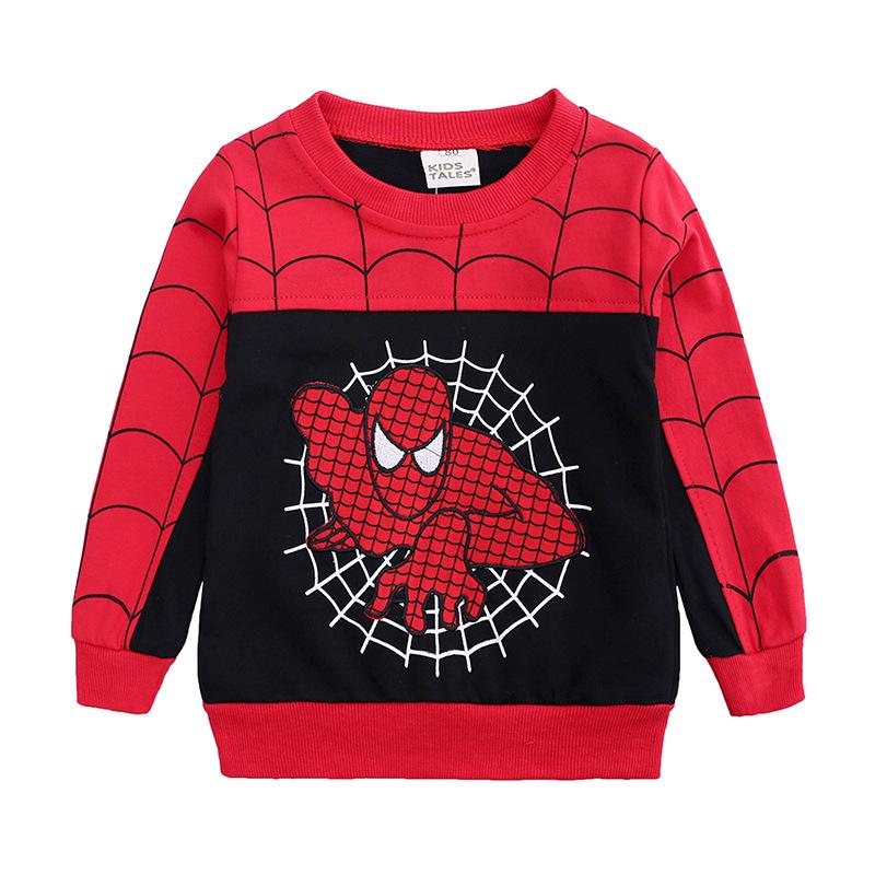 Spider Boys' Spring Cotton Hoodie Three-Piece Set