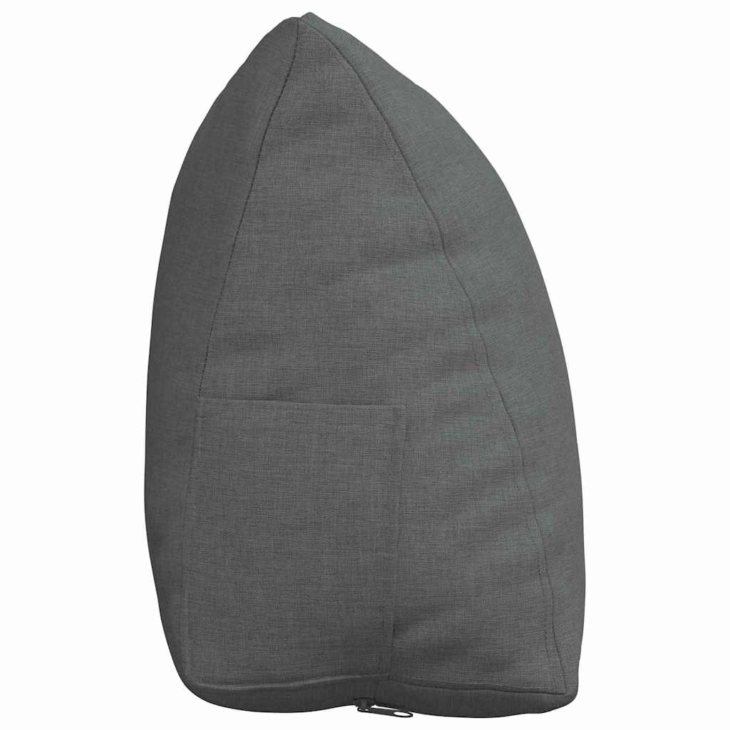 Back Cushion Dark Gray 45 x 20 x 35 cm Fabric