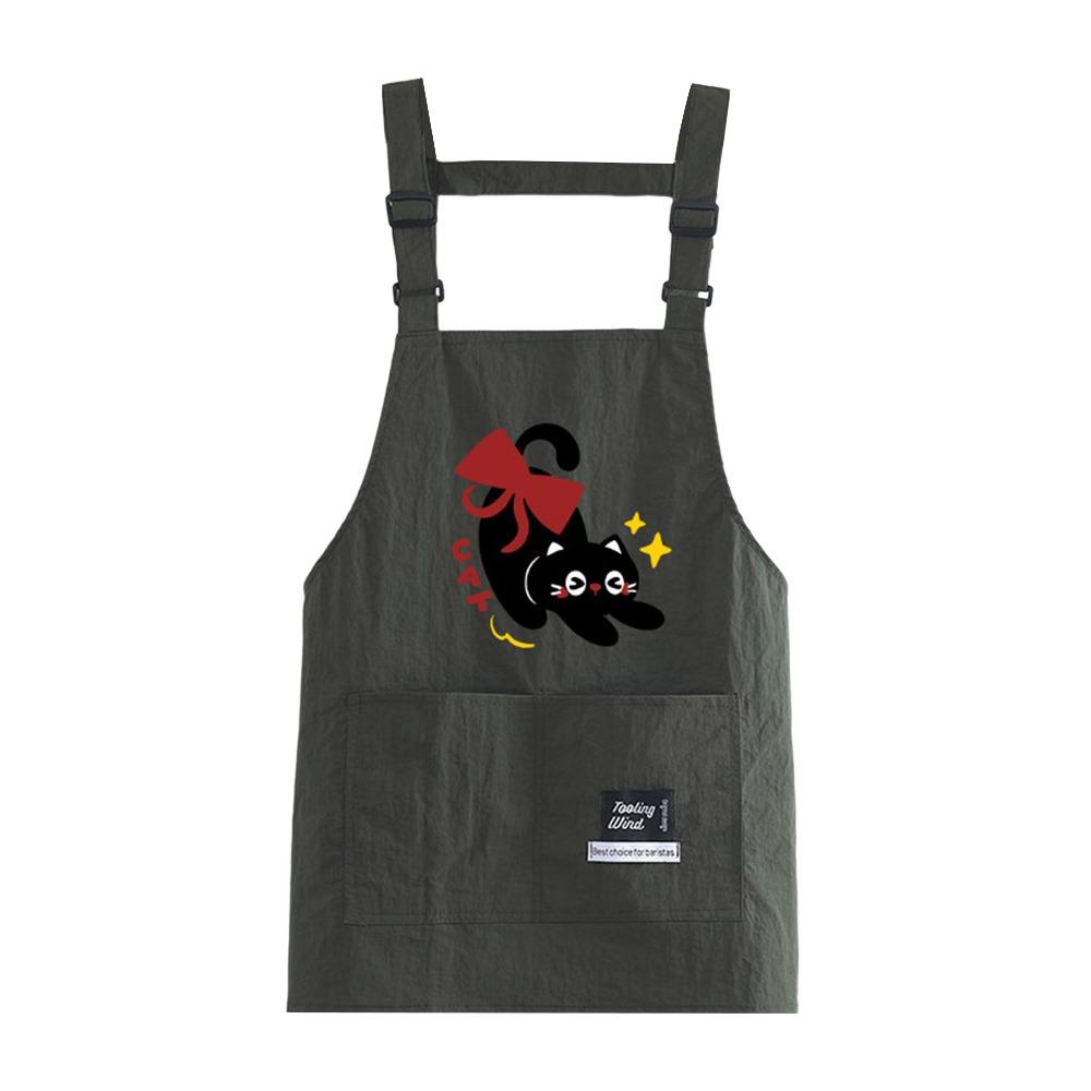 Adjustable Kitchen Apron Cartoon Cooking Smock Cute Catering Work Clothes for Home Kitchen