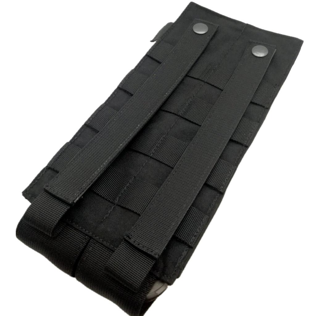 US TACTICAL P90 Double Magazine Made with Authentic Fabric Military-Grade Pouch, Black,