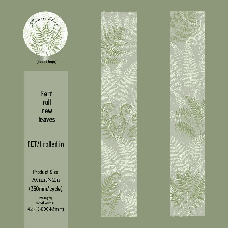 Blooming Day Plant-Themed PET Tape: Flowers & Evening Series Stickers for Journaling