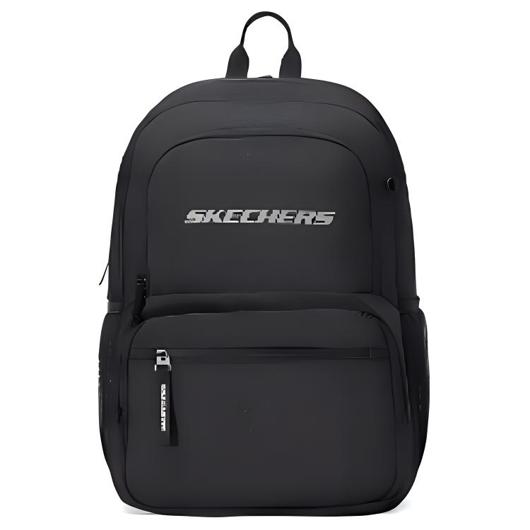 Skechers New Year Series Commuter Fashion Zipper Closure Fabric Backpack Unisex Backpack Black L125U049-0018 Black
