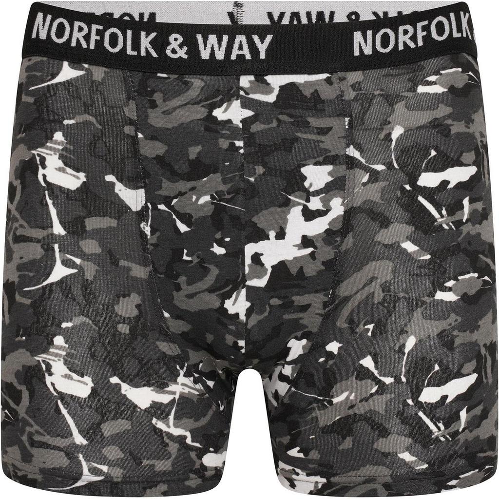 Norfolk & Way Mens Camouflage Cotton Blend Boxer Shorts (Pack of 6)