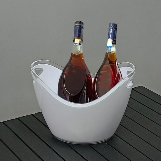 Huaqianguhh Double Layer Ice Bucket, Long-Lasting Cold Preservation, with Handles Drink for Beverage Cocktail Bar Parties
