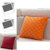 Vibrant Solid Bright Color Grids Checks Decorative Pillow Soft Velvet Cushion Cover