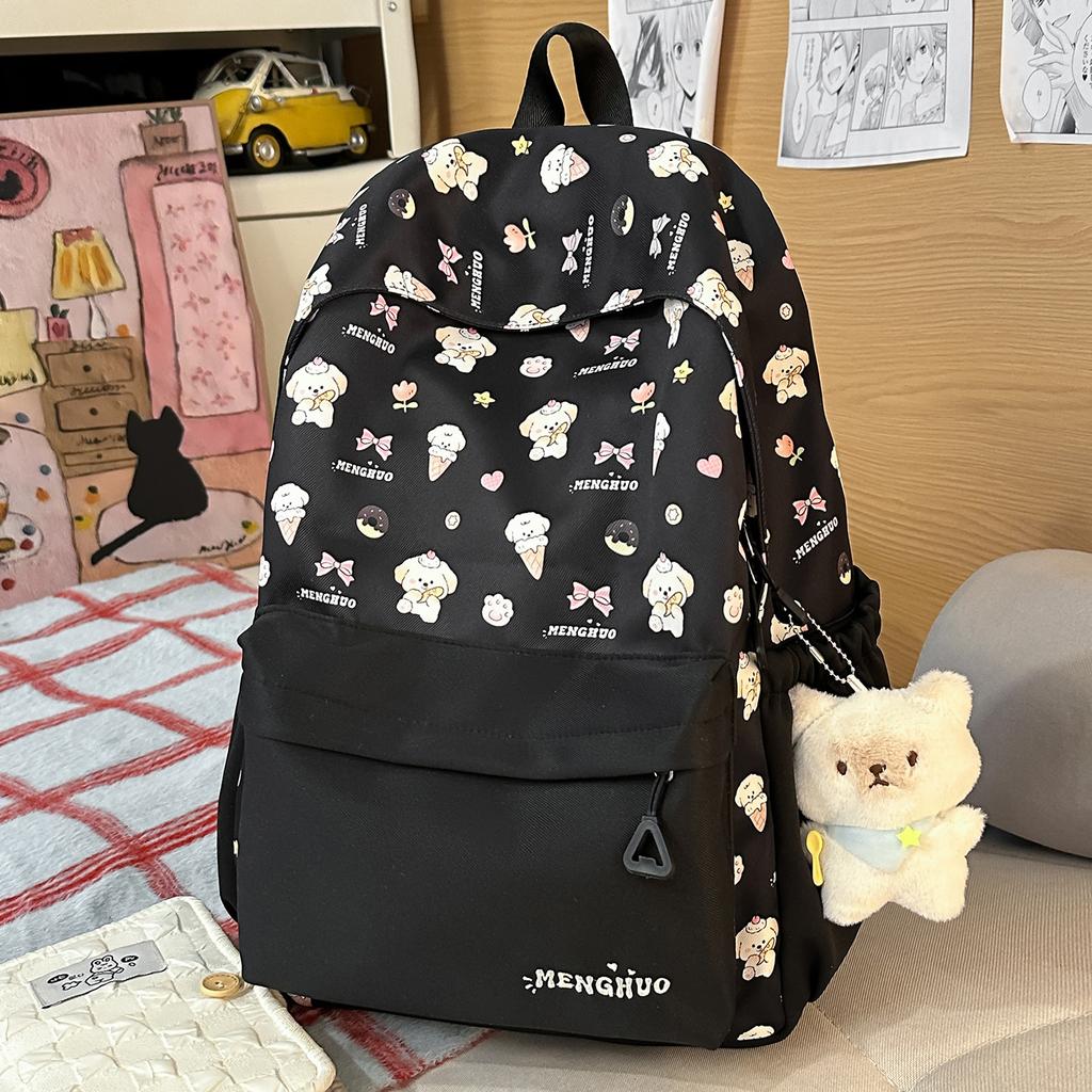 Schoolbag High-value primary and secondary school schoolbag Large capacity Mori small fresh cute ice cream dog lightweight small backpack