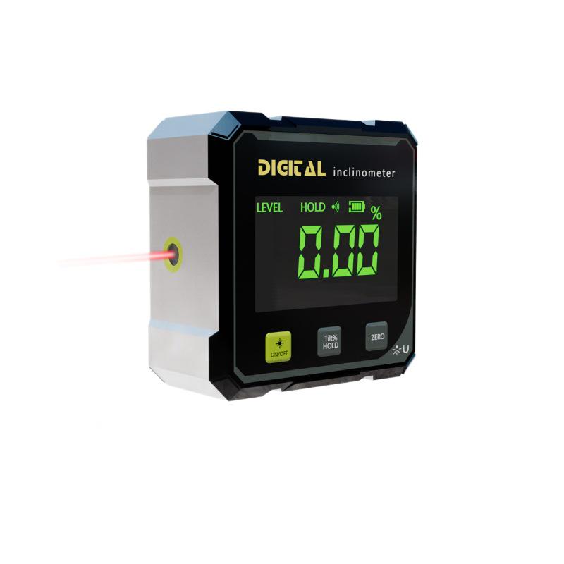 LED Digital Inclinometer Box with Backlit Display Angle Level Meter