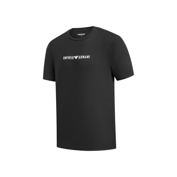 Emporio Armani Mens Breathable Simple Casual Letter Logo Round Neck Men tops EM000377-AF19055-UC001
