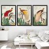 Pastoral Zoo Park Birds On Tree Animal Canvas Painting American Style Home Decor Wall Picture For Bedroom Background