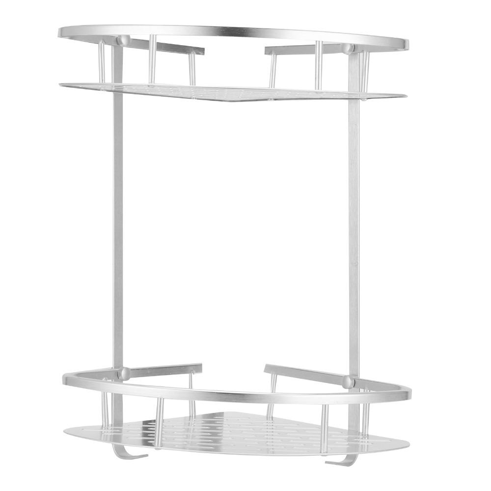 Aluminum Corner Shower Shelf Two Layer Bathroom Corner Shelf Bathroom Kitchen Shower