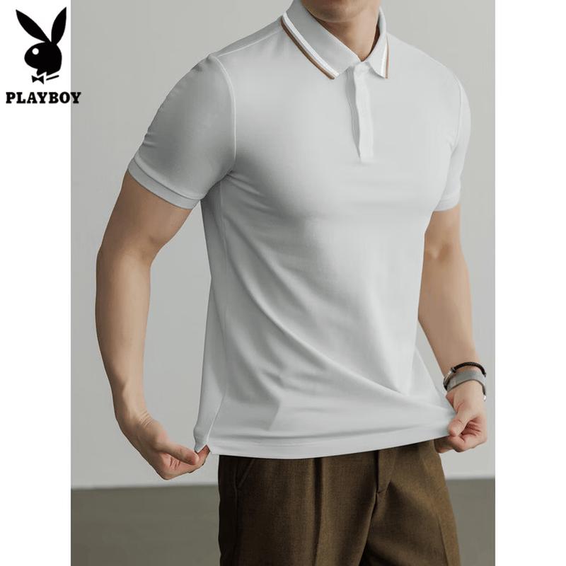 Playboy Men s 2026 Summer Short Sleeve Polo Shirt L