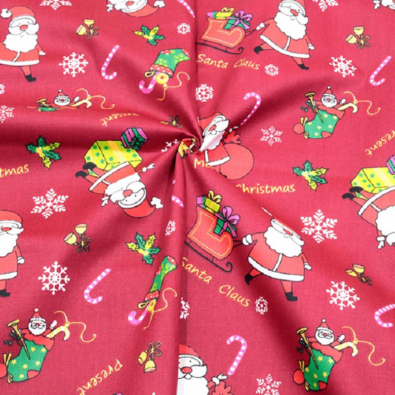 5pcs/Lot Sewing Quilting Fabrics 25x25cm Cotton Fabric Handmade Material Printed Cloth DIY Christmas Series Patchwork