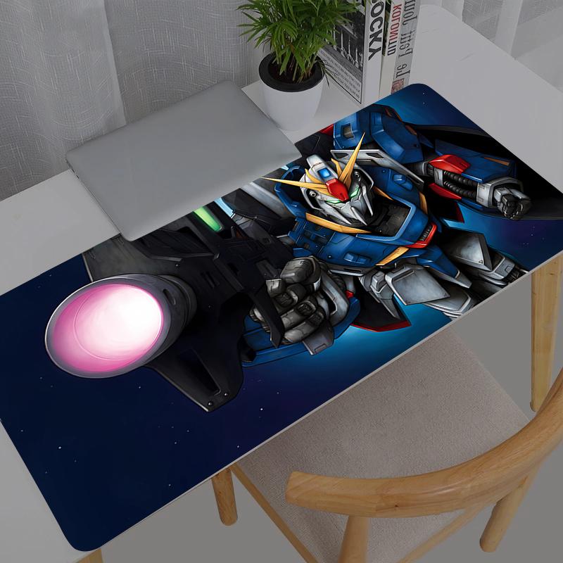 Large Mouse Pad Mobile Suit Gundam Carpet Laptop Pc Gamer Keyboard Mat XXL Mousepad Edge White Tassel Rubber Table Mat