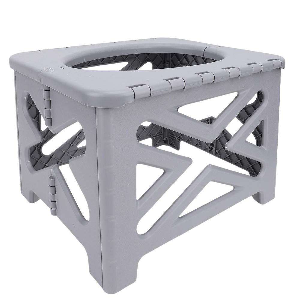 Tragbare Campingtoilette Faltbare Reisetoilette mit Deckel 100 kg Tragfähigkeit für Outdoor-Wandern Bootfahren
