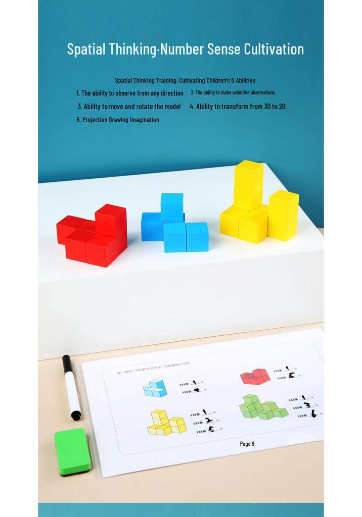 Cubic Blocks: Early Education & Spatial Thinking Toy for Kids - Enhance Imagination & Math Skills