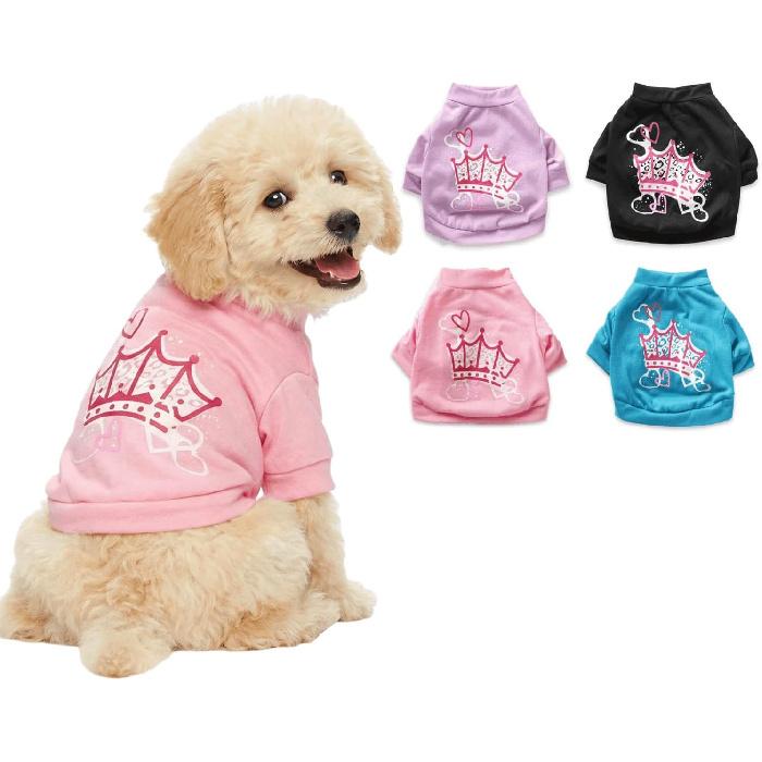 Dog T-Shirts for Small Dogs Girl Free Kisses Cotton Sleeve T Shirts for Puppy Girls, Medium