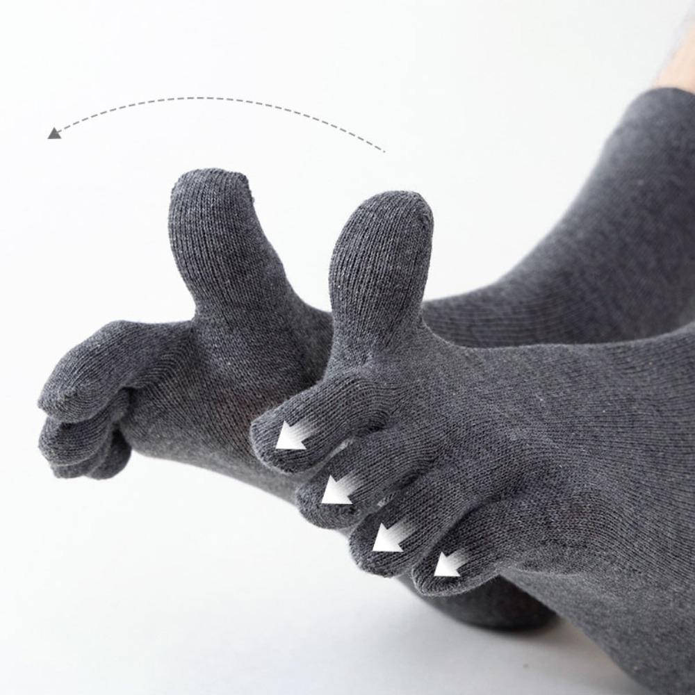 Color No Show Socks Sweat Absorption Toe Socks Men'S Split Toe Sock Five Fingers Socks Ankle Socks