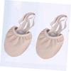 3pairs Half Toe Dance Shoes for Ballet Professional Elastic Band Non-slip Breathable Yoga Folk Dance Ballroom Shoes